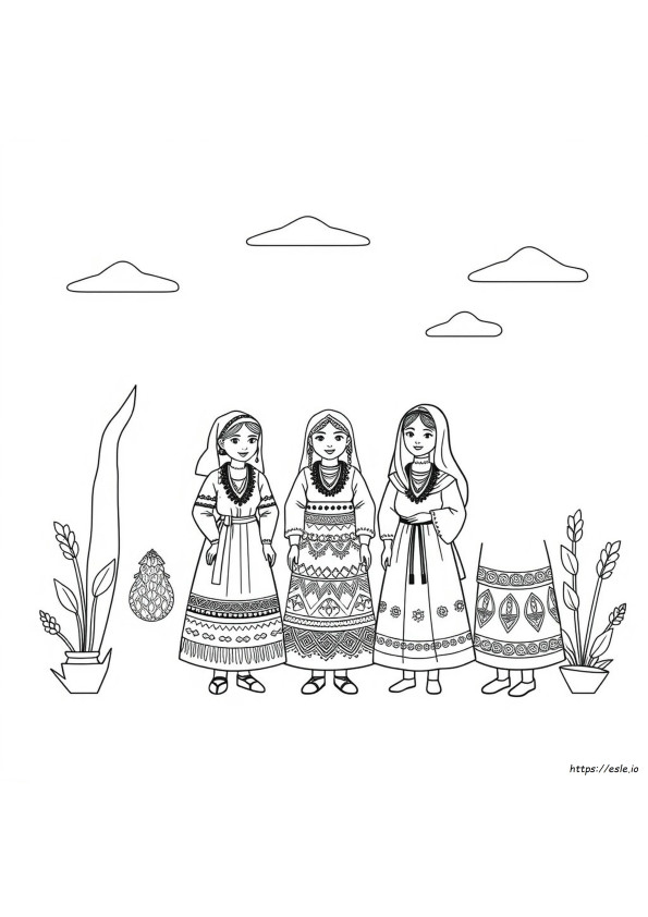 Ethnic Coloring Pages