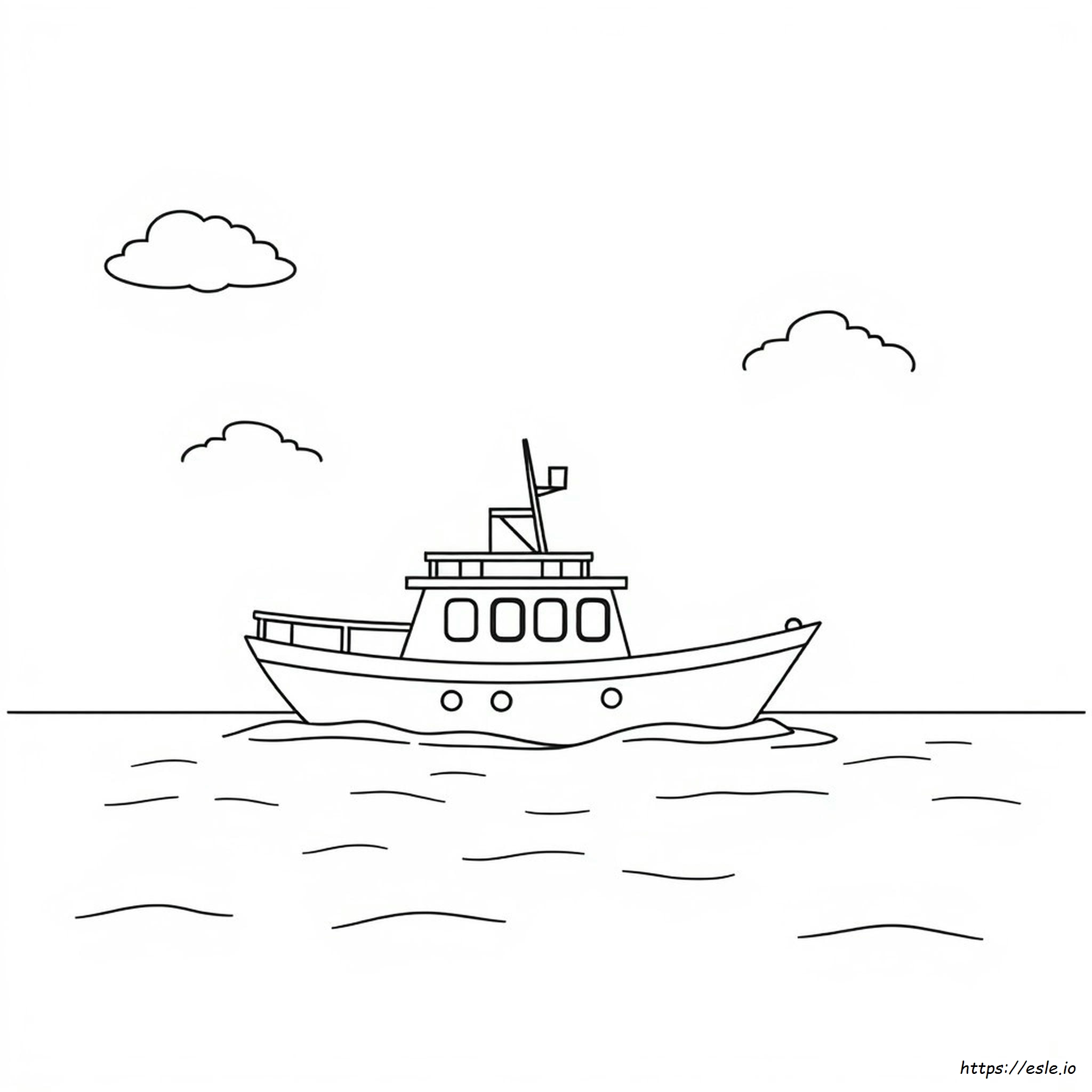Dibujo Para Colorear De Barco
