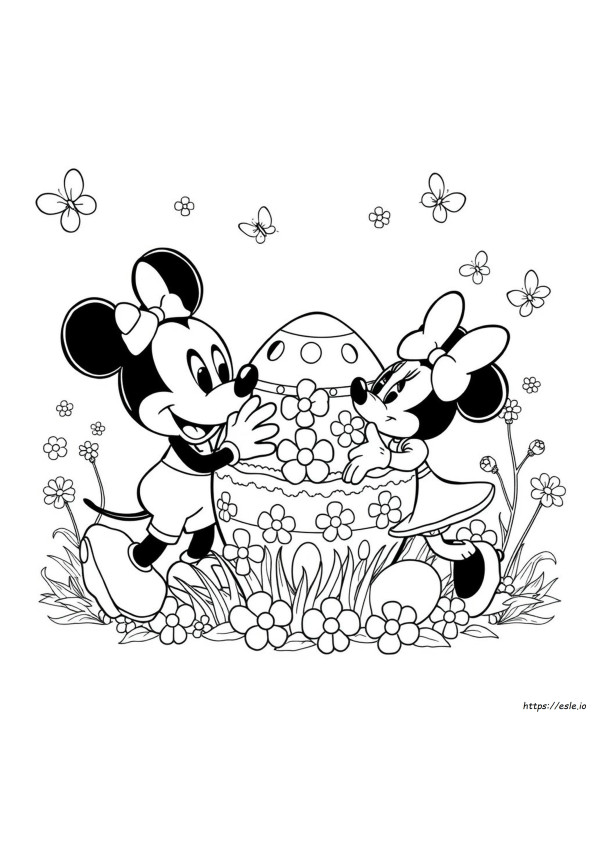 Egyszerű Disney Húsvéti Színező Oldalak