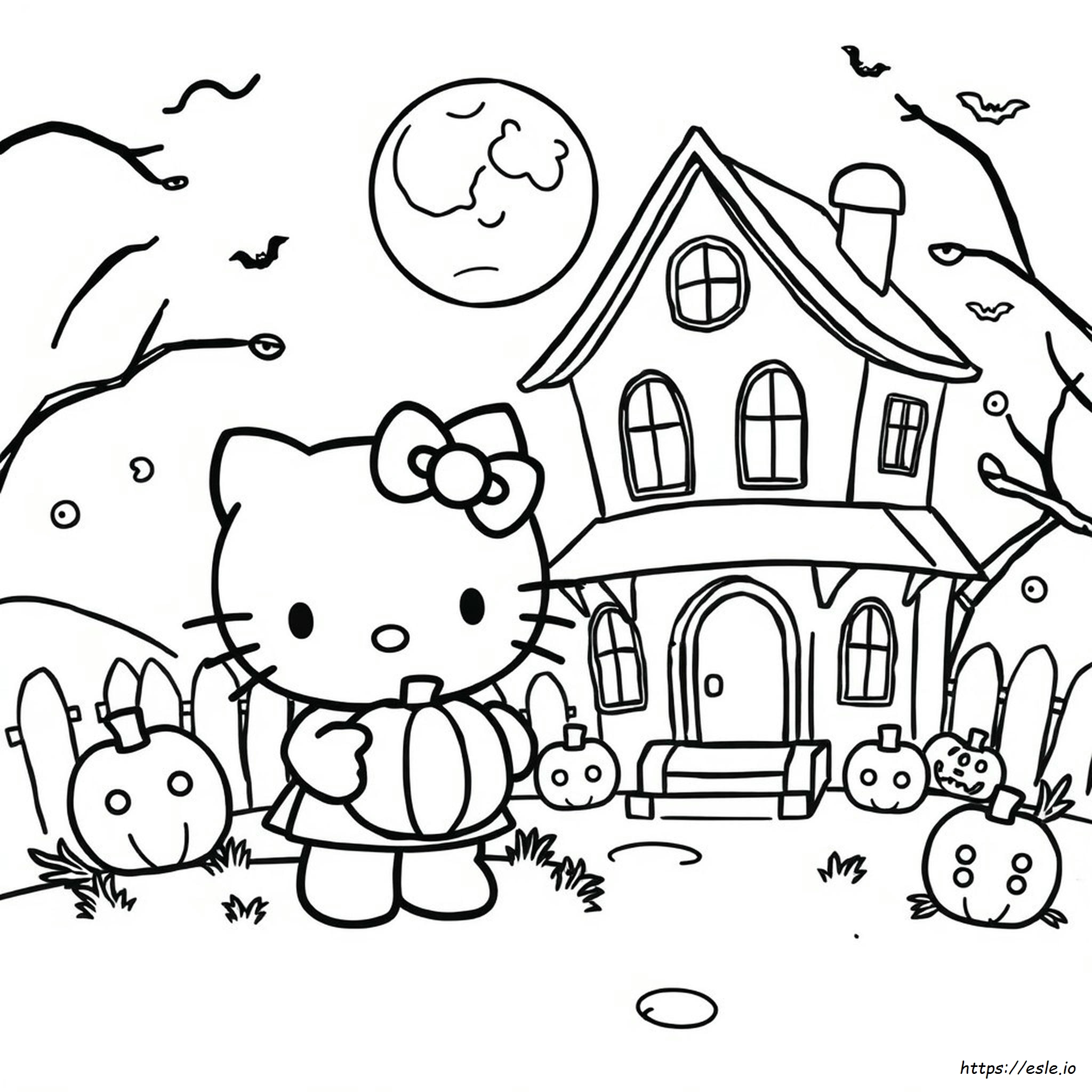 Coloring Pages Of Hello Kitty Halloween