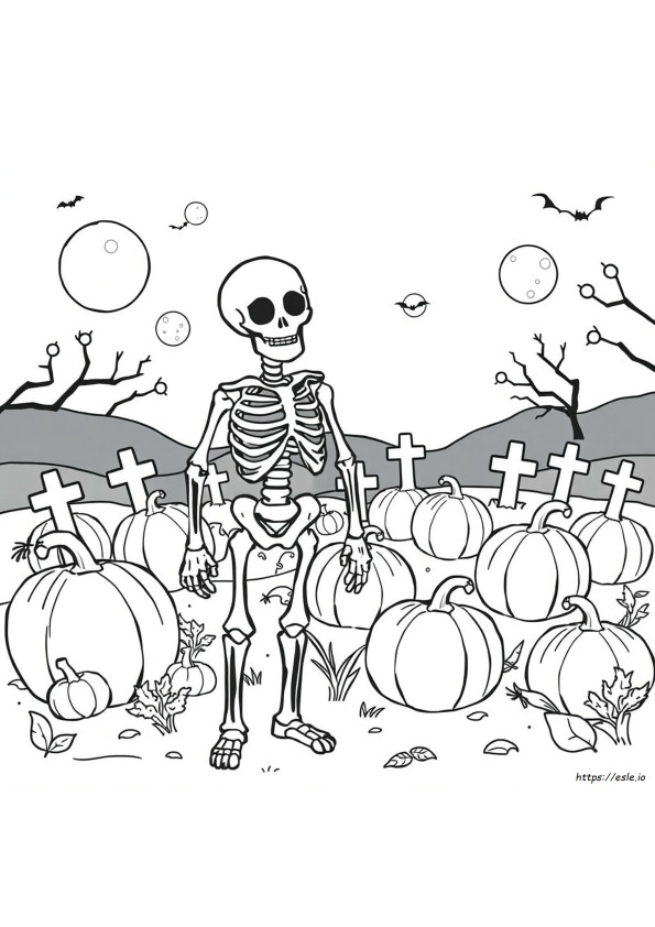 Halloween Skelett Ausmalbilder Zum Ausdrucken