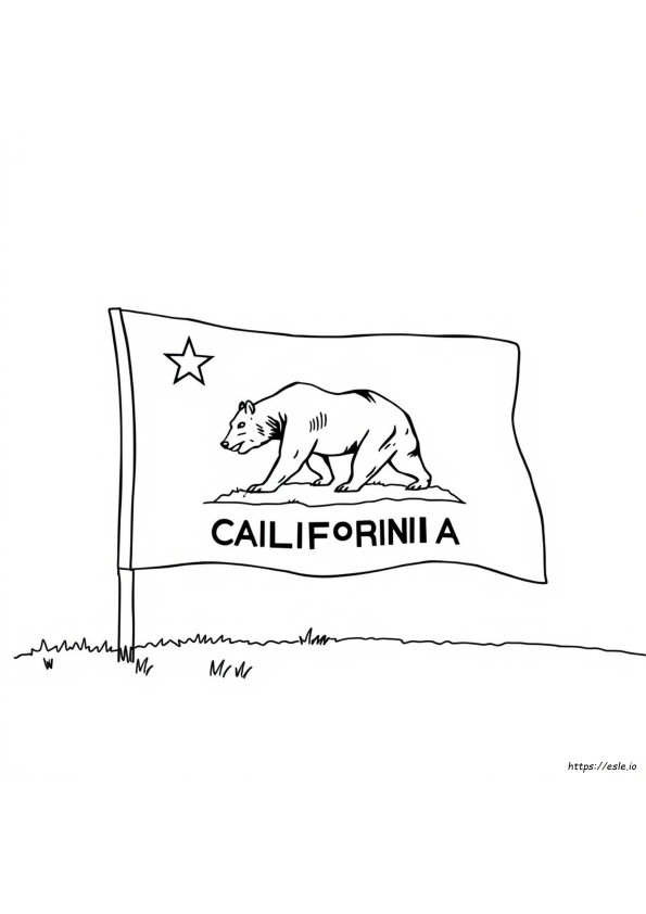 California State Flag Coloring Page