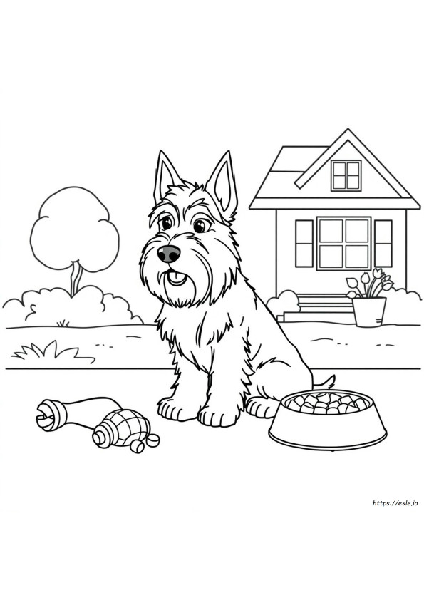 Scottie Dog Coloring Page