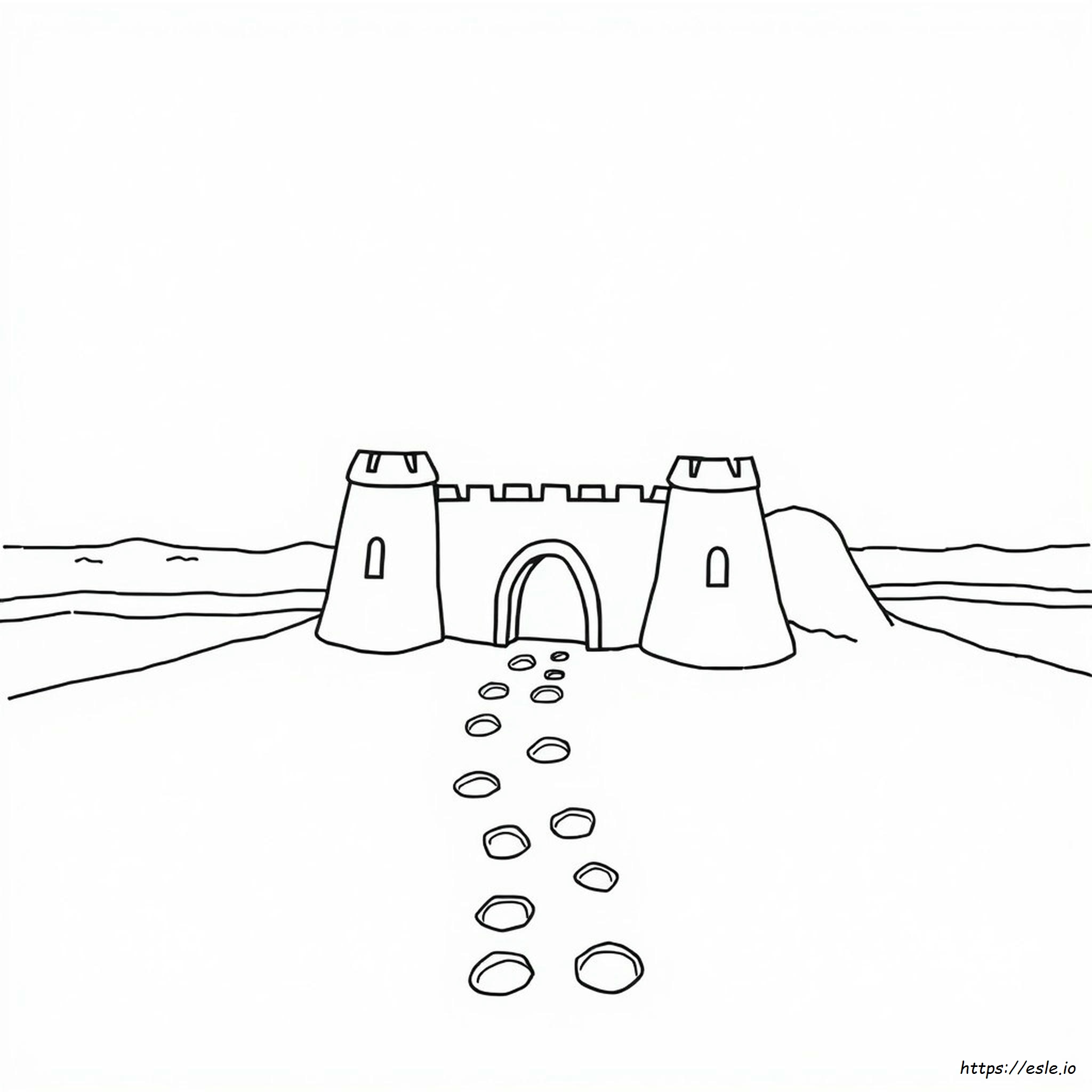 Free Sand Castle Coloring Pages