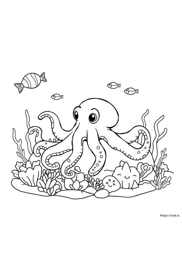 Octopod Coloring Page