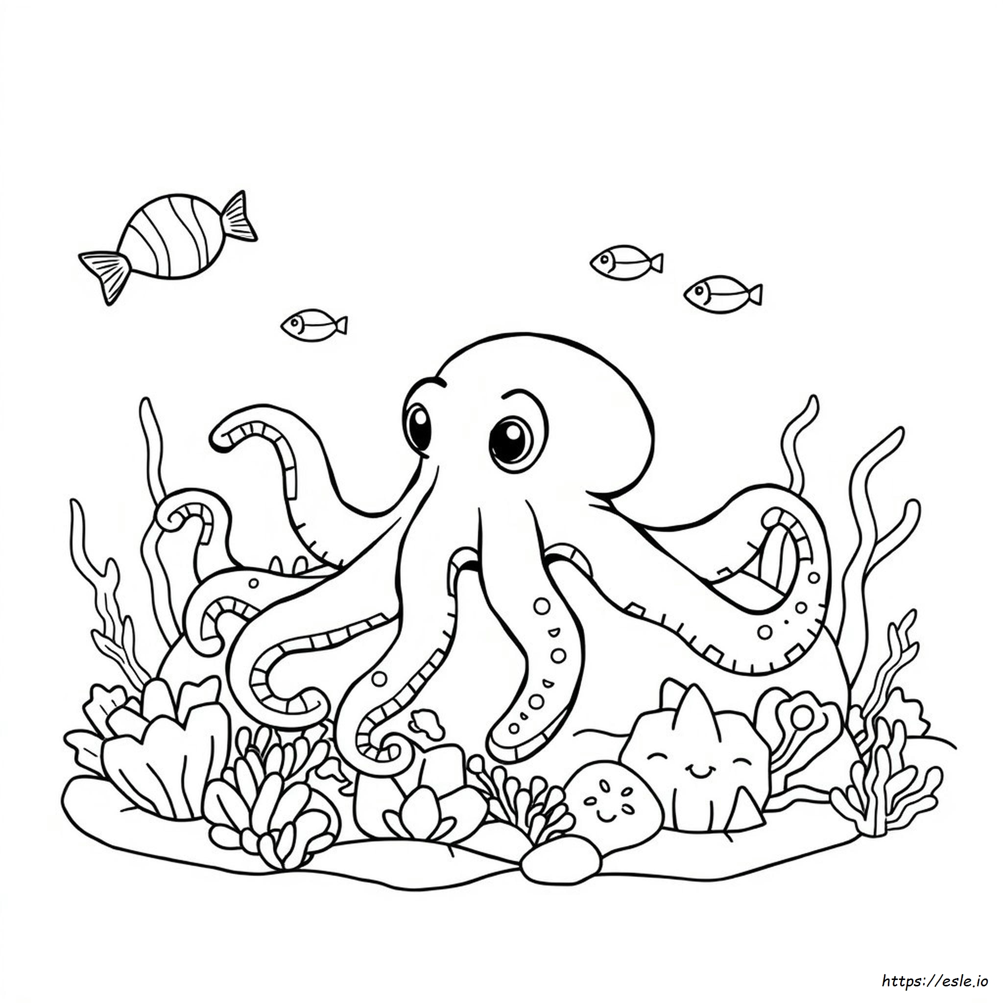 Octopod Coloring Page