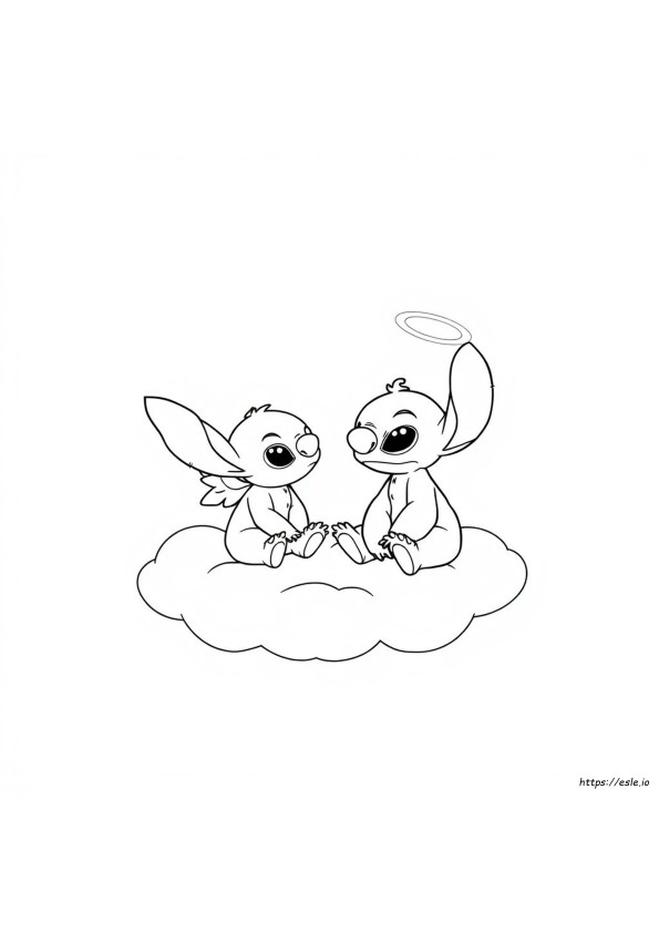 Angel Coloring Pages Stitch E Angel Desenho Para Colorir