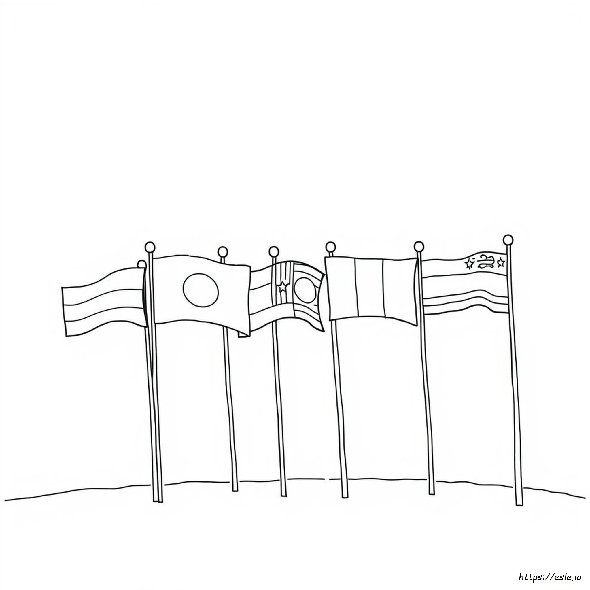 International Flags Coloring Pages