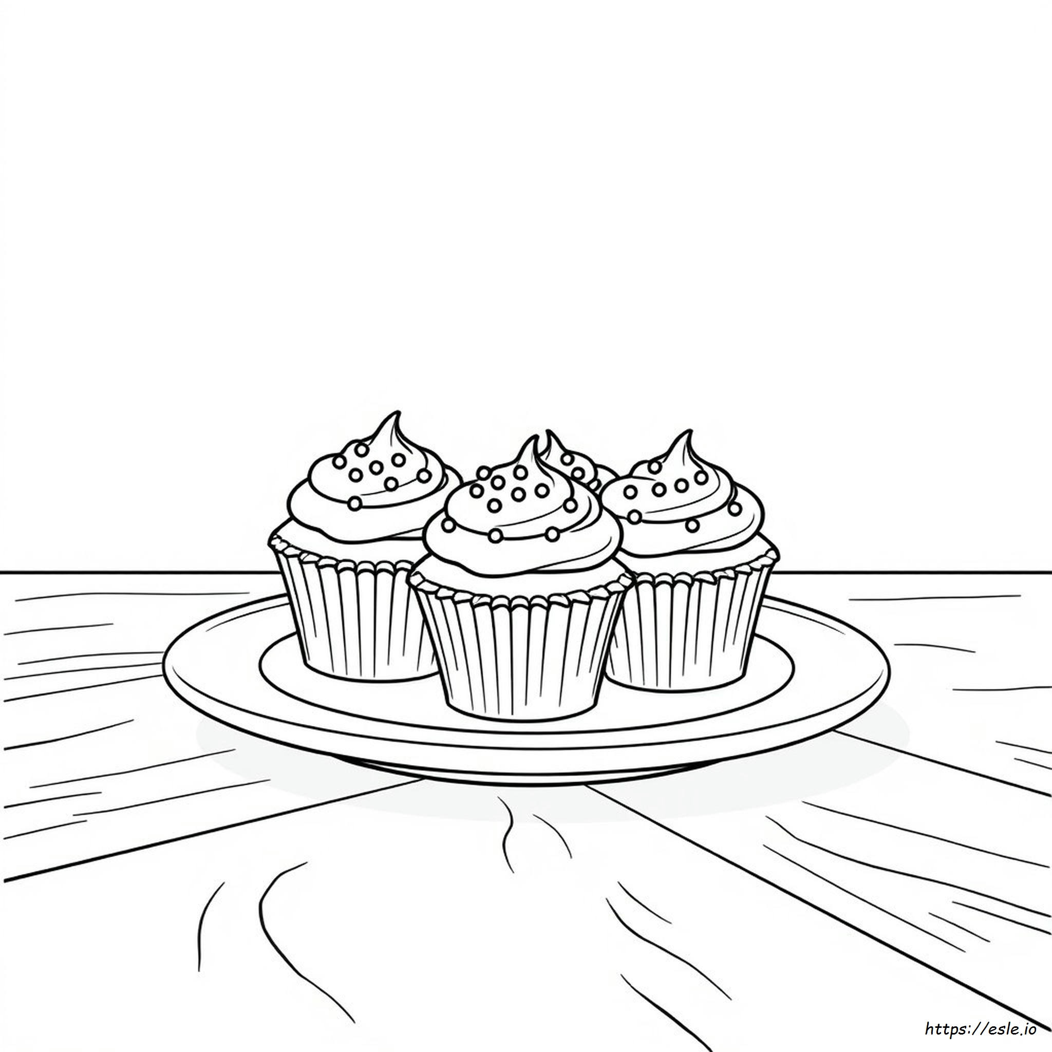 Easy Dessert Coloring Pages