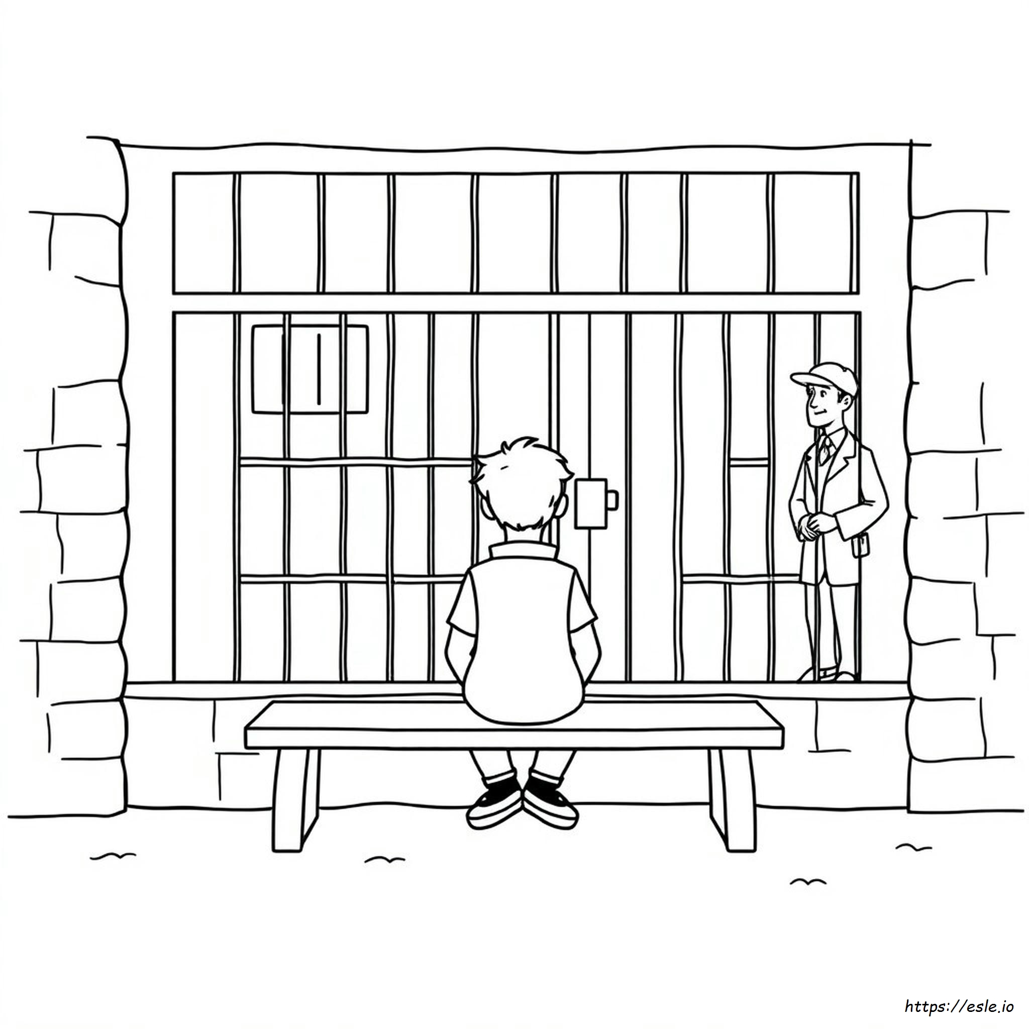 Peter In Prison Coloring Page