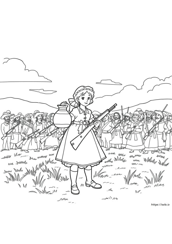 Molly Pitcher Kolorowanka