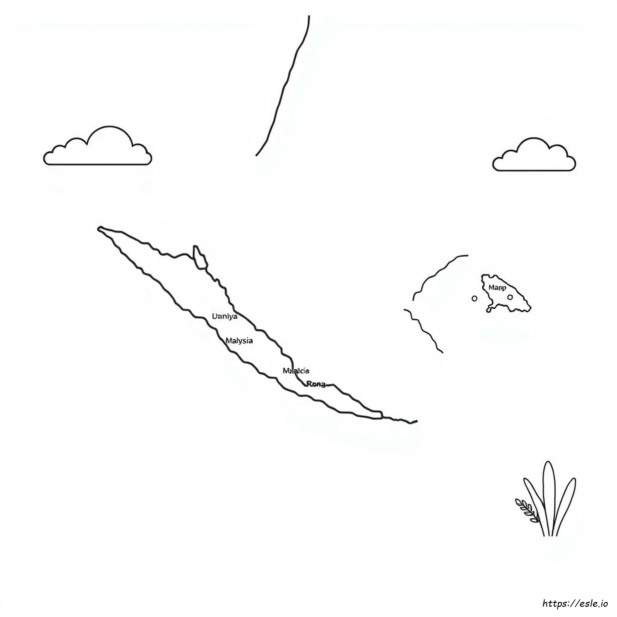 Malaysia Map Colouring Page