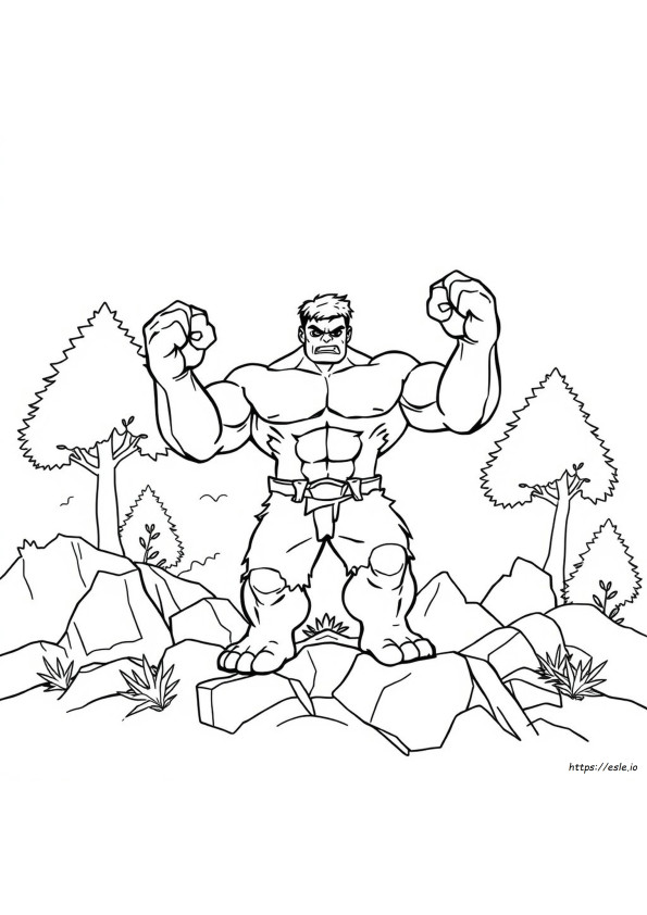 Hulk Mewarnai Gambar