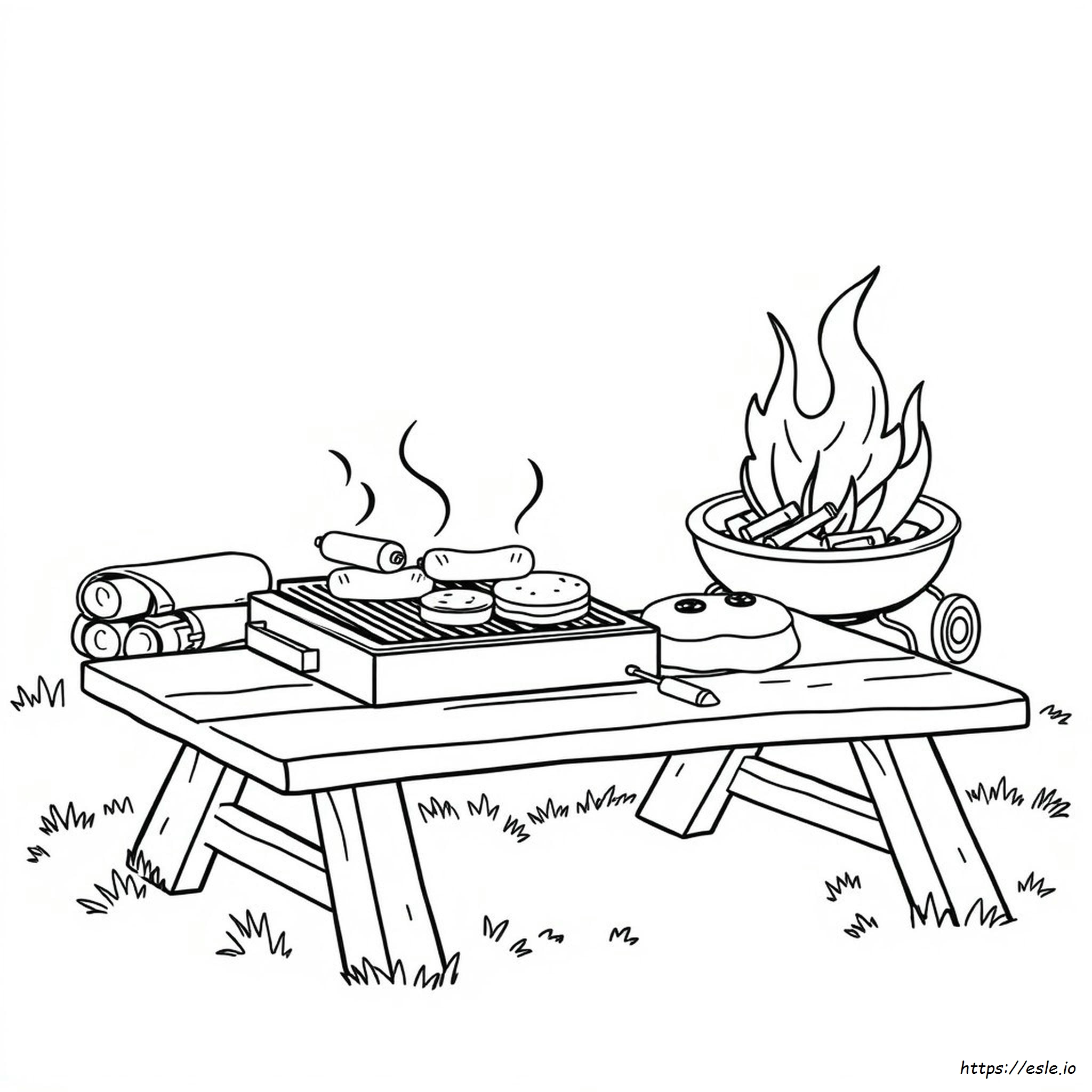 Barbekü Boyama Sayfaları