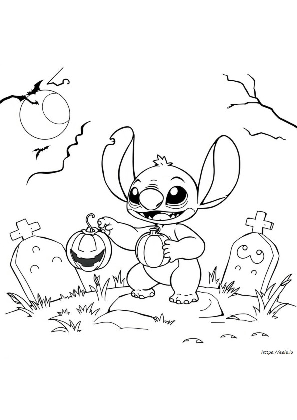 Stitch Halloween Ausmalbilder