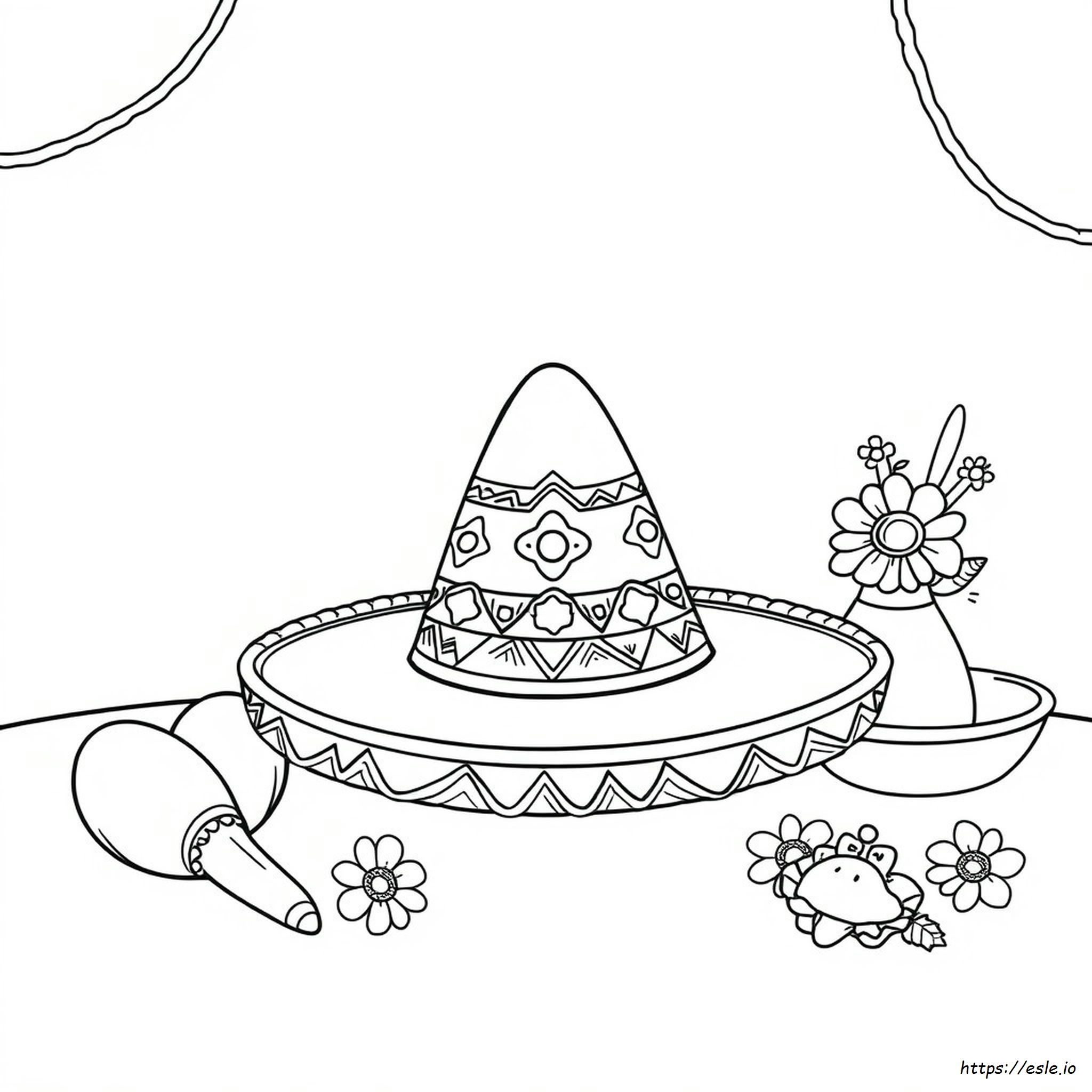 Cinco De Mayo Hat Coloring Page