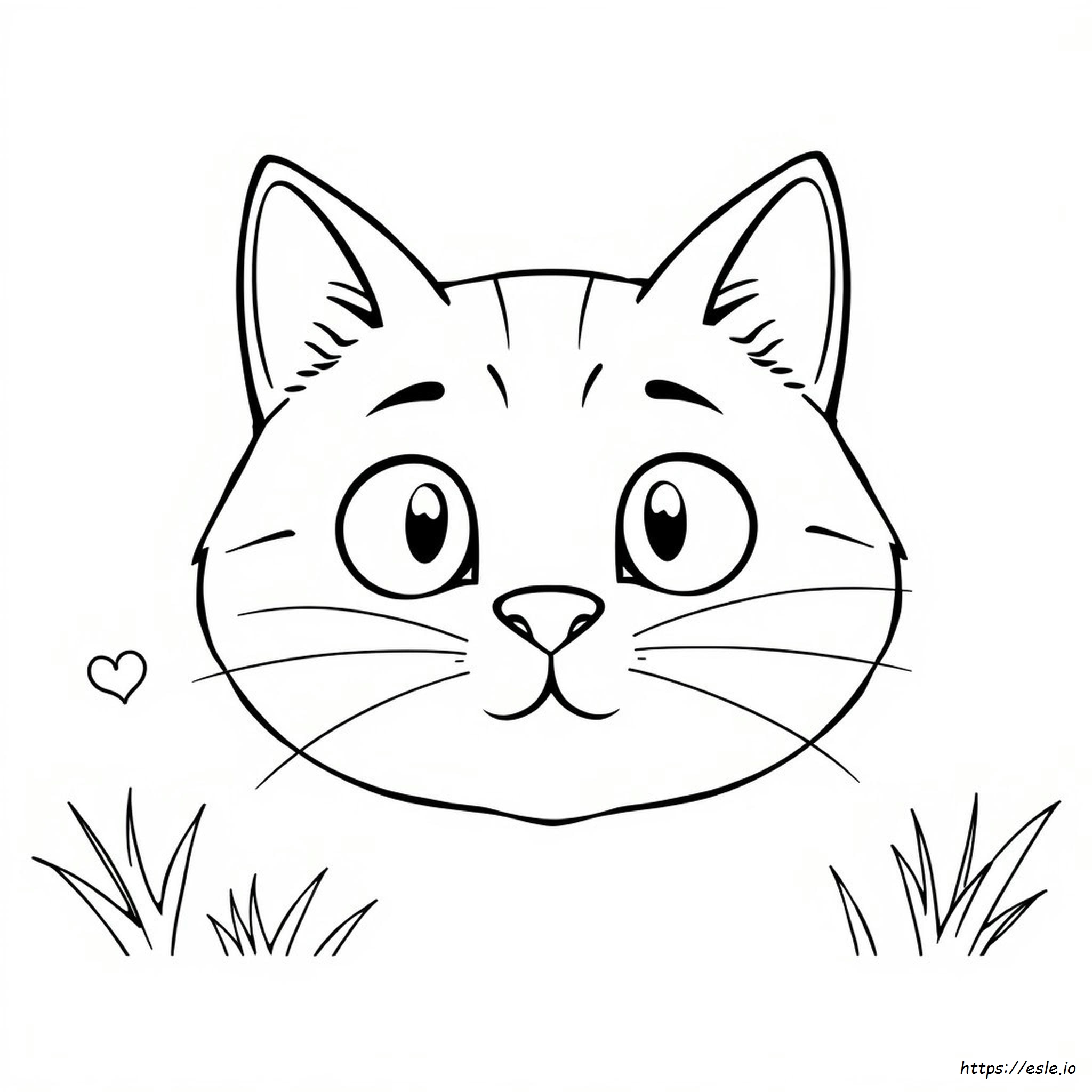 Cara De Gato Para Colorear
