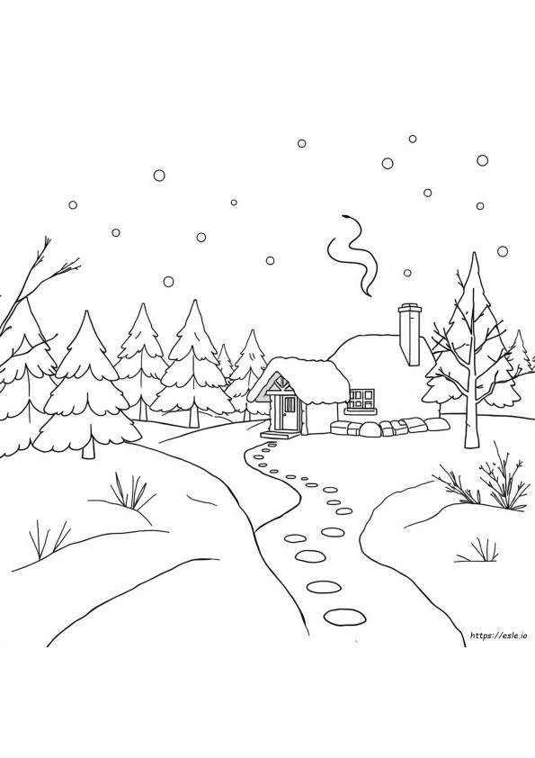 Winter Season Colouring Pages