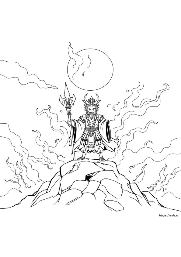 Printable Rengoku Coloring Page
