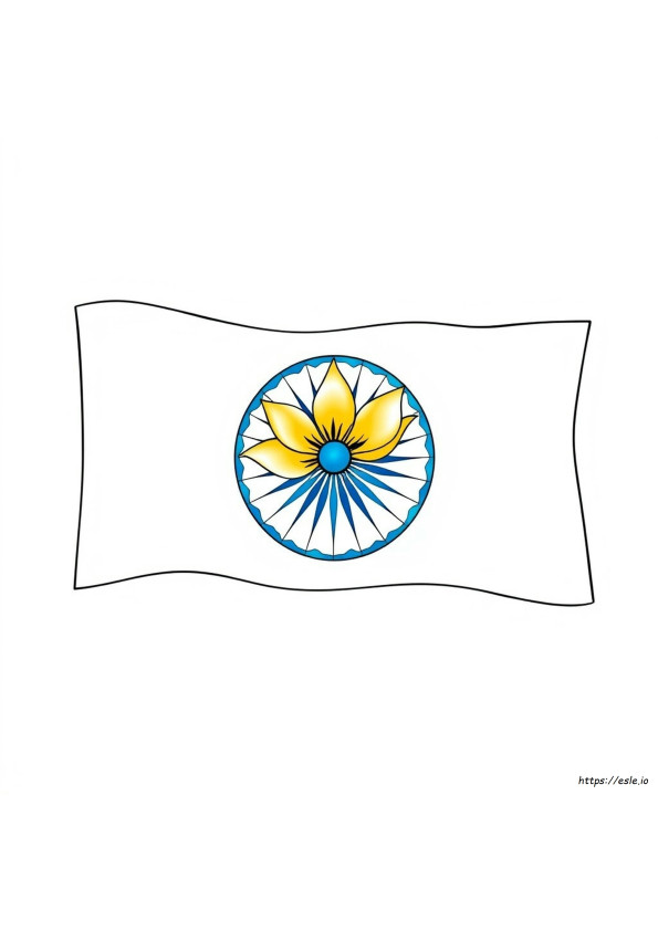 Kleurplaat Van Indiase Vlag