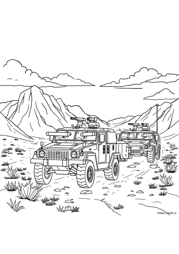 Fantastici Veicoli Militari Da Colorare