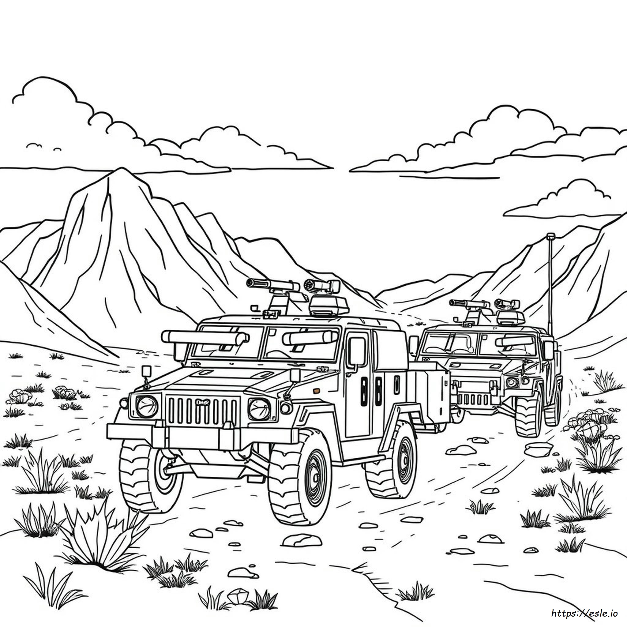 Awesome Military Vehicles Coloring Pages