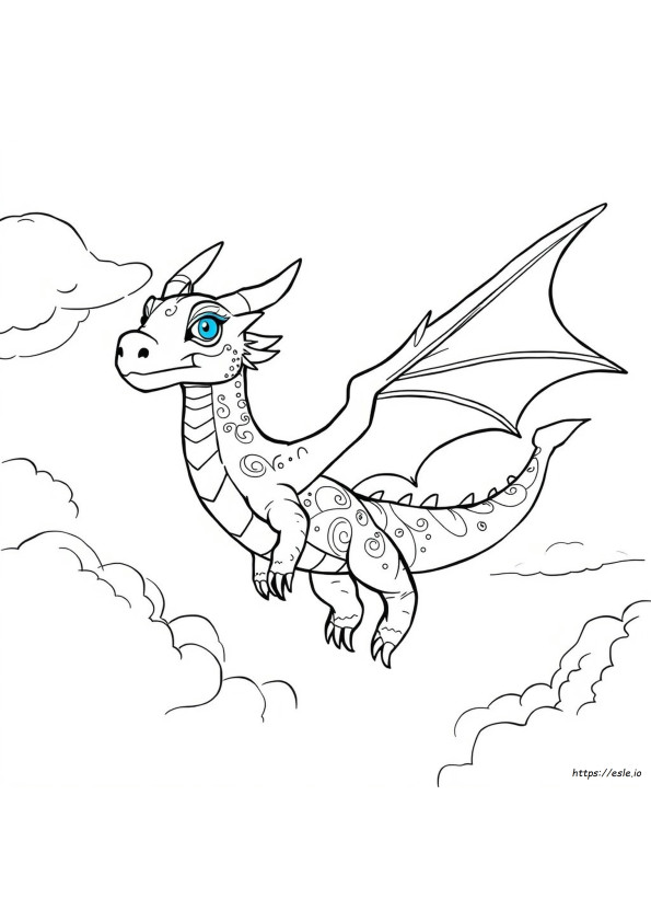 Dibujos Para Colorear Del Dragón Definitivo De Ojos Azules