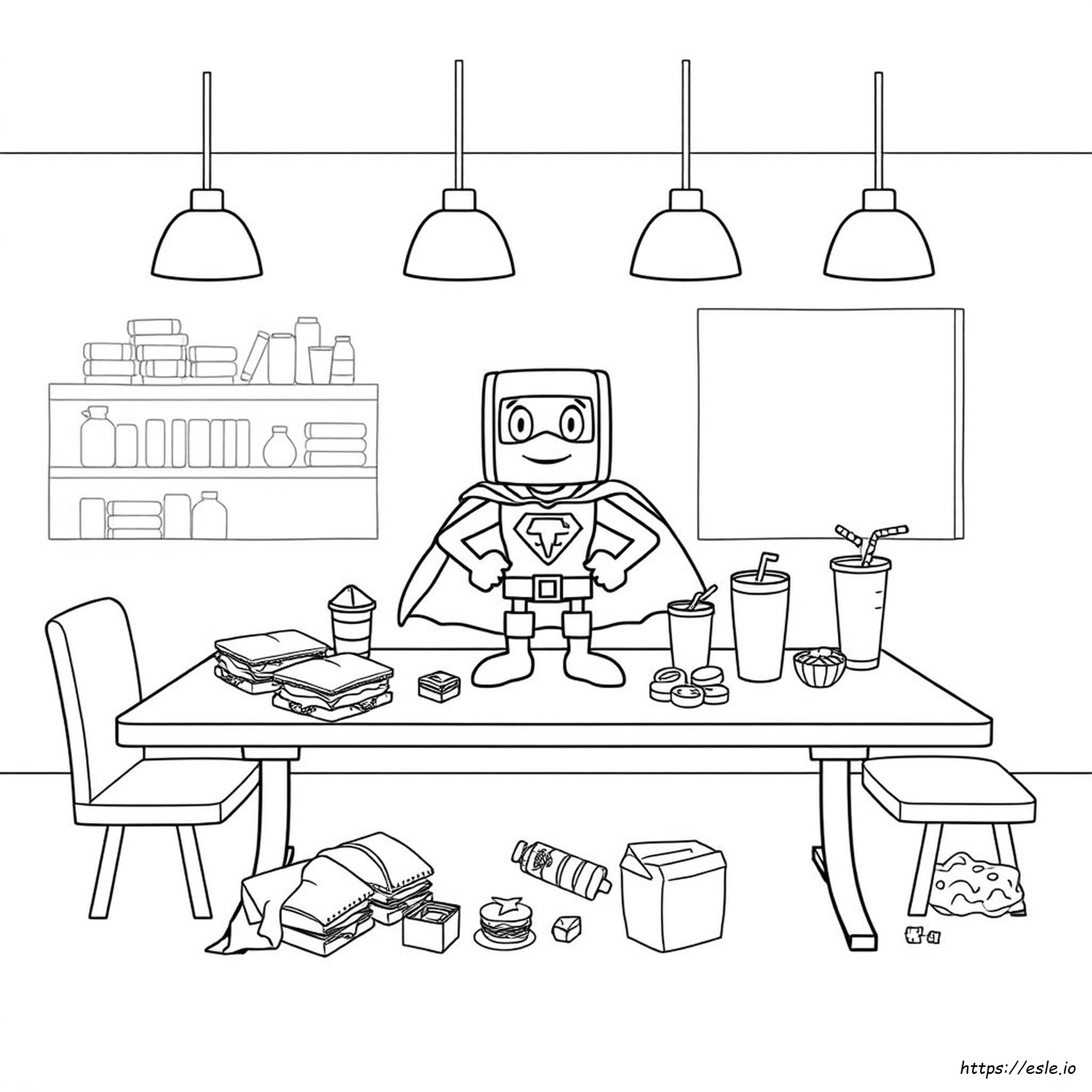 Lunch Hero Coloring Pages