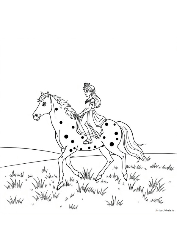 Disegni Da Colorare Di Principesse E Cavalli Da Stampare