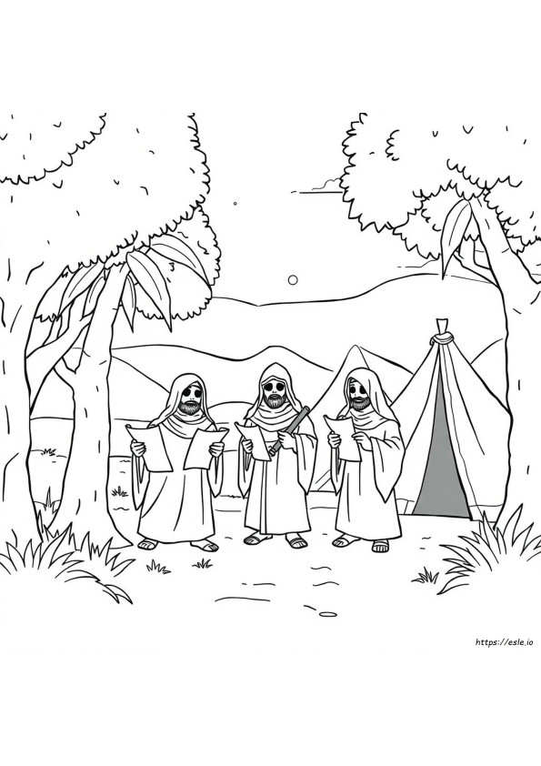 Spies In Canaan Coloring Page