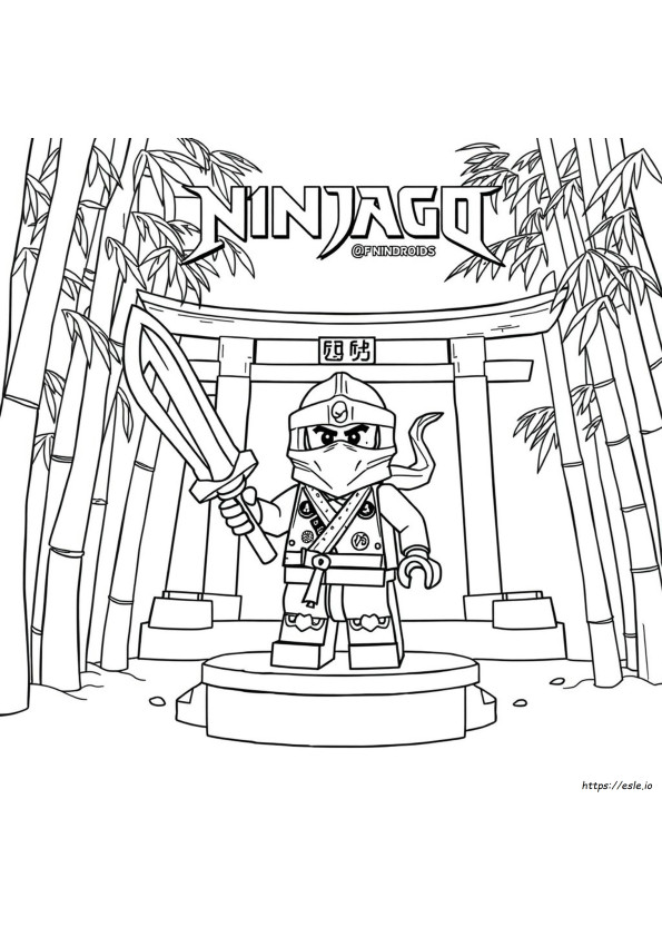 Goldene Ninja Lego Ninjago Ausmalbilder Lloyd