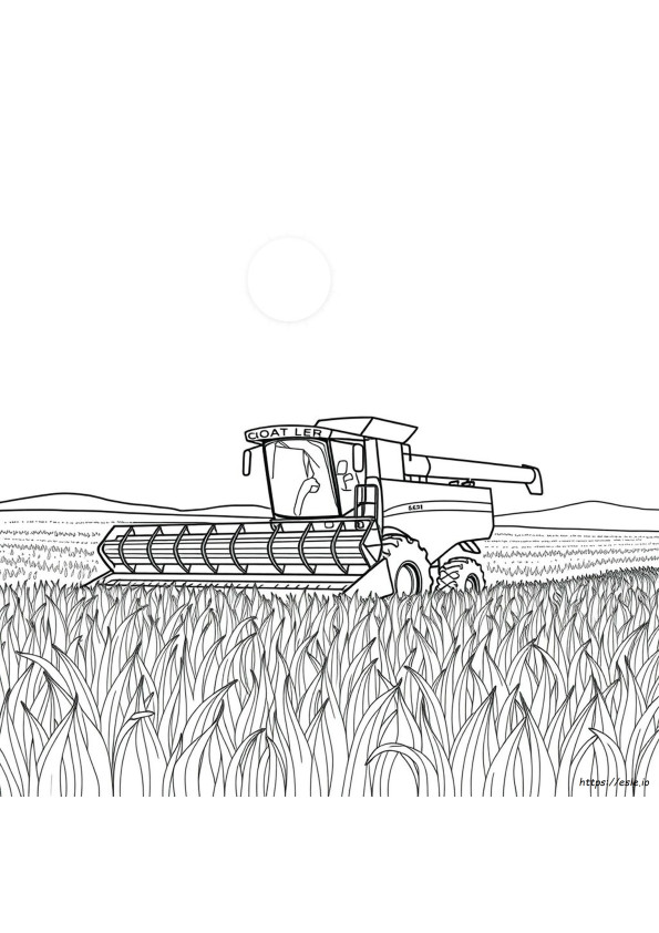 Combine Harvester Coloring Pages
