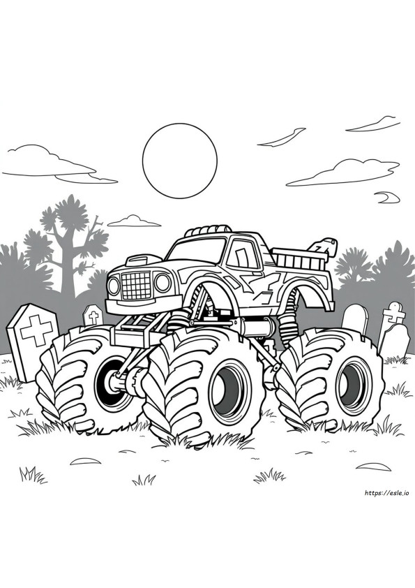 Gravedigger Monster Truck Coloring Pages