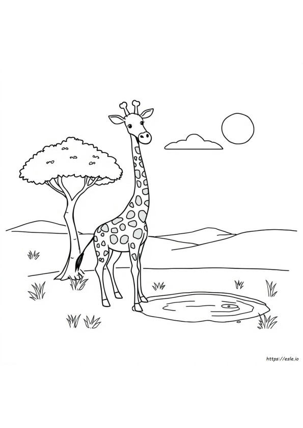 Cute Coloring Pages Of Giraffes
