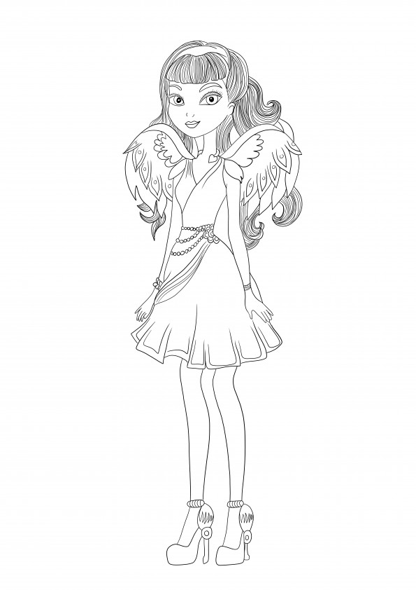 Ever After High Cupid Ever After High free coloring picture to be printed or downloaded