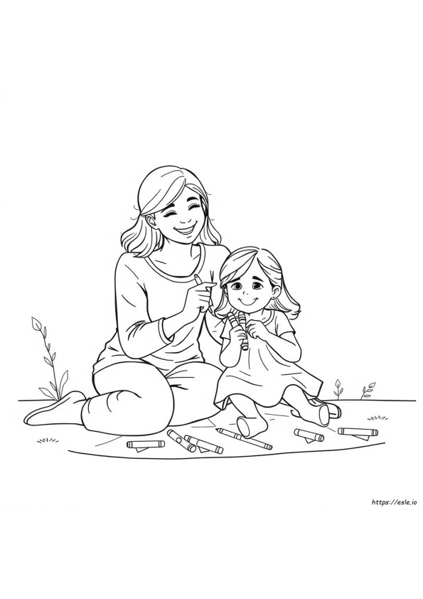 Mama Tochter Ausmalbilder