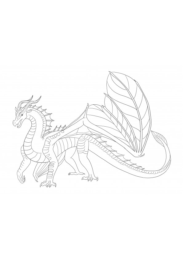 Disegni da colorare gratis di Leafwing Dragon da stampare per i bambini