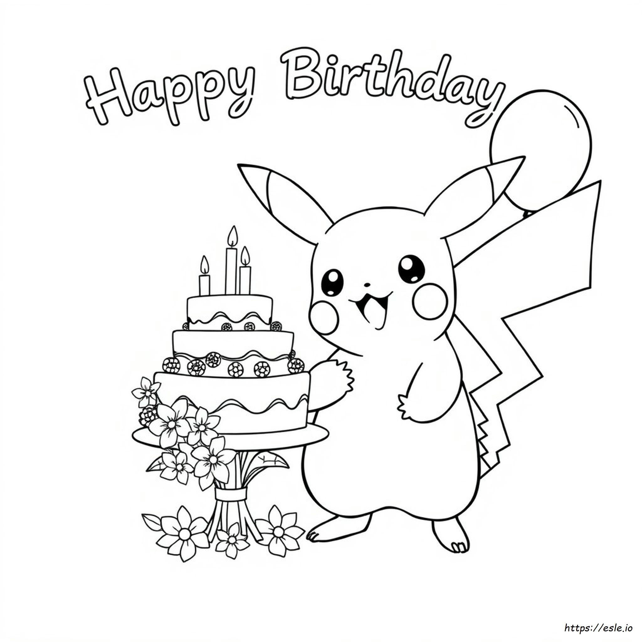 印刷できるポケモン誕生日ぬりえ無料