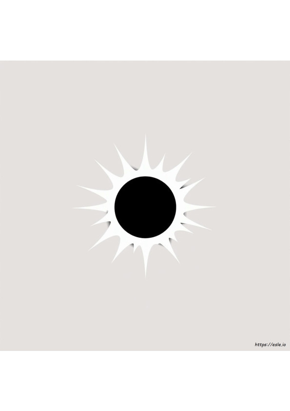 2024 Solar Eclipse Coloring Page