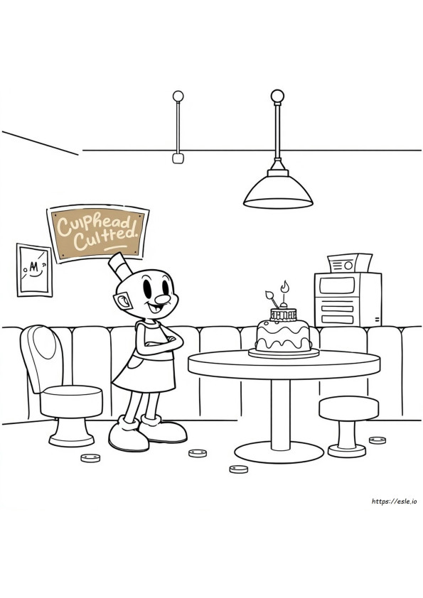 Cuphead Gambar Mewarnai