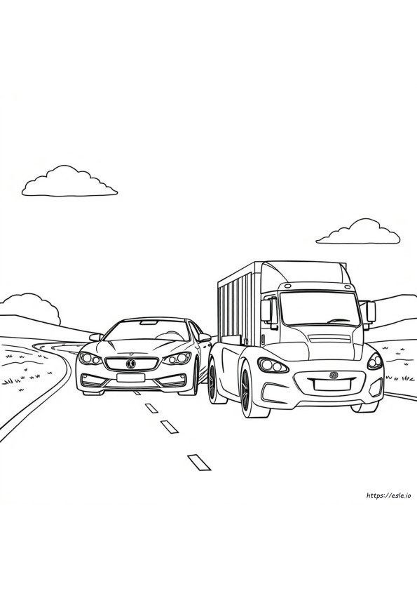 無料 車とトラックのぬりえ