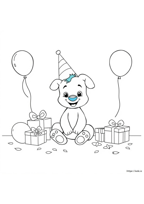 Bluey Birthday Coloring Page