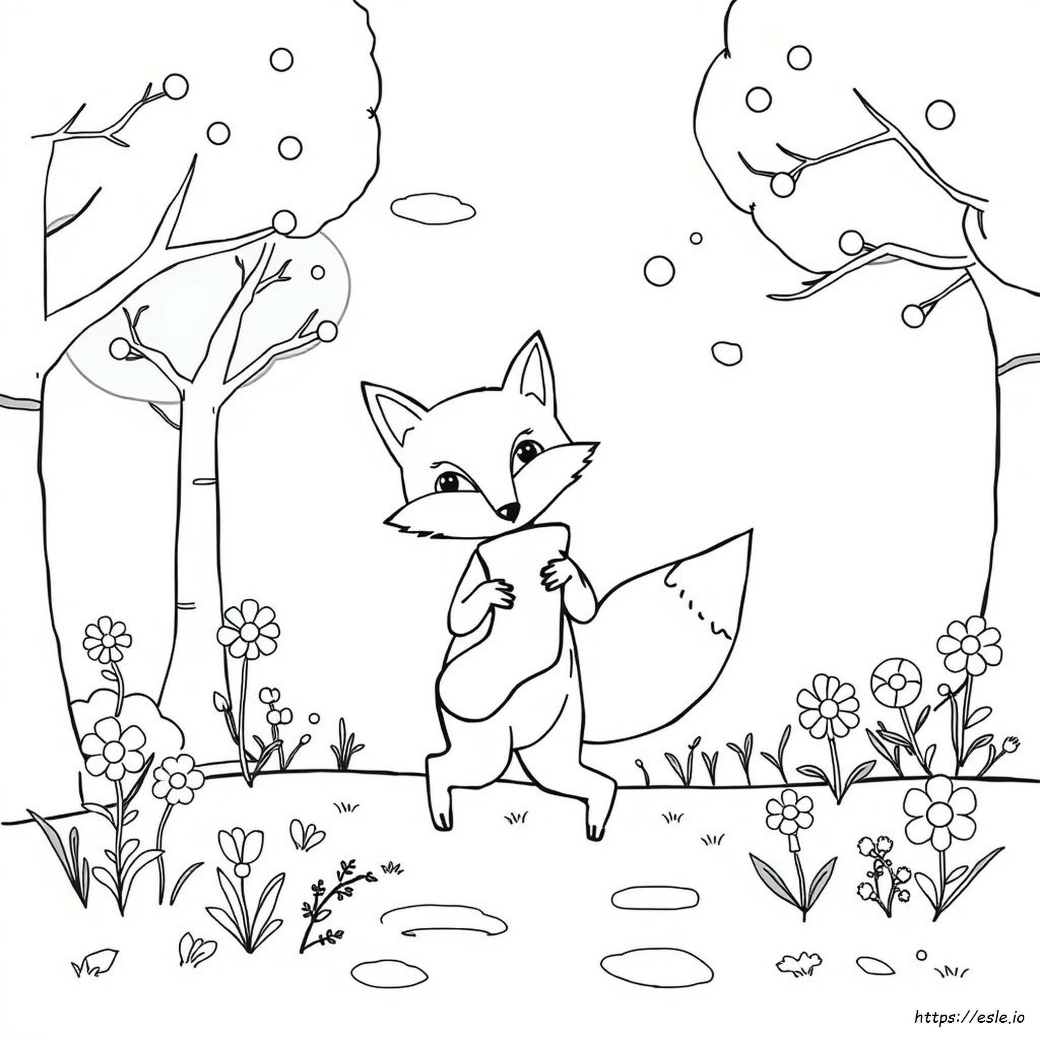 Fox In Sox Coloring Page