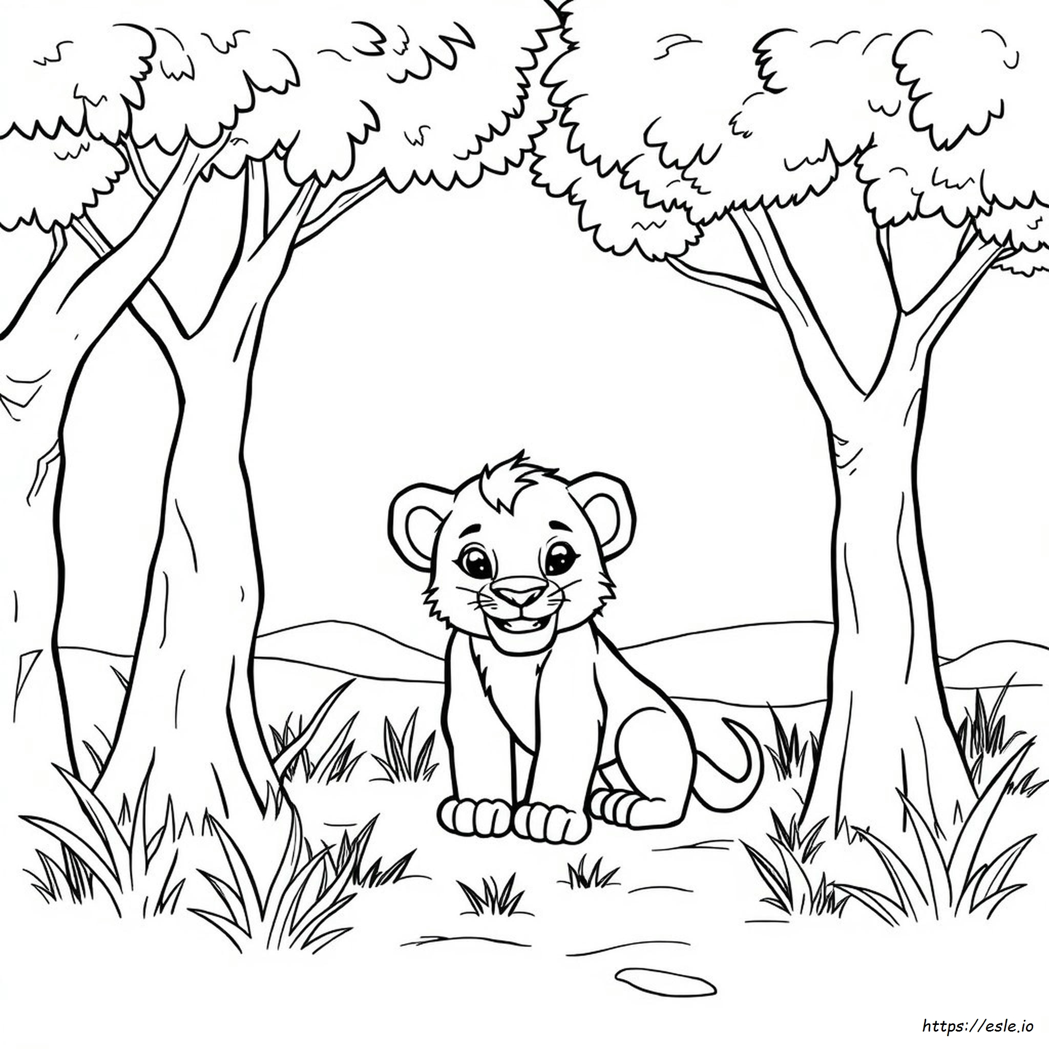 Lion Cub Coloring Pages