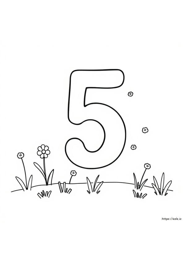 Coloriage Numéro 5 À Imprimer