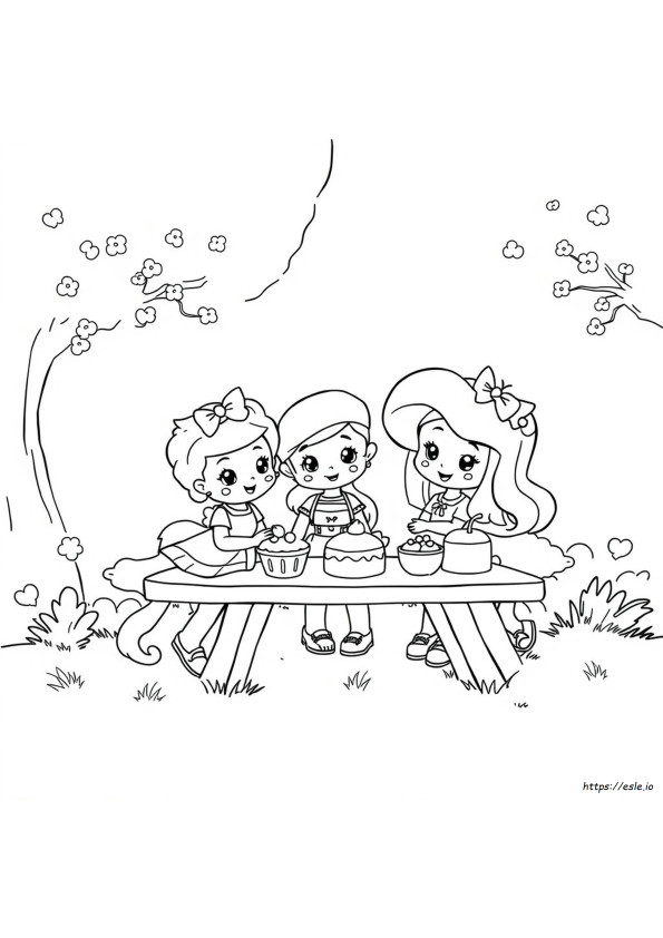 Desene De Colorat Cu Strawberry Shortcake Și Prietenii Ei