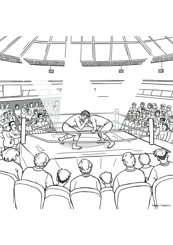 Wrestling Coloring Pages