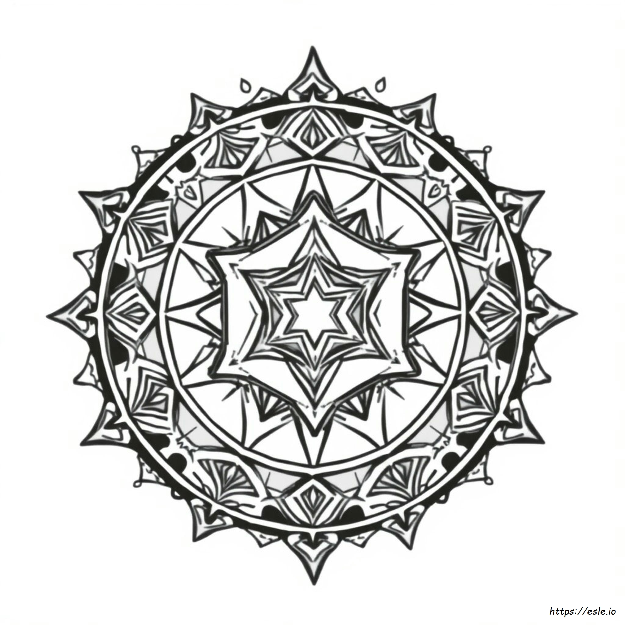Hex Sign Coloring Pages