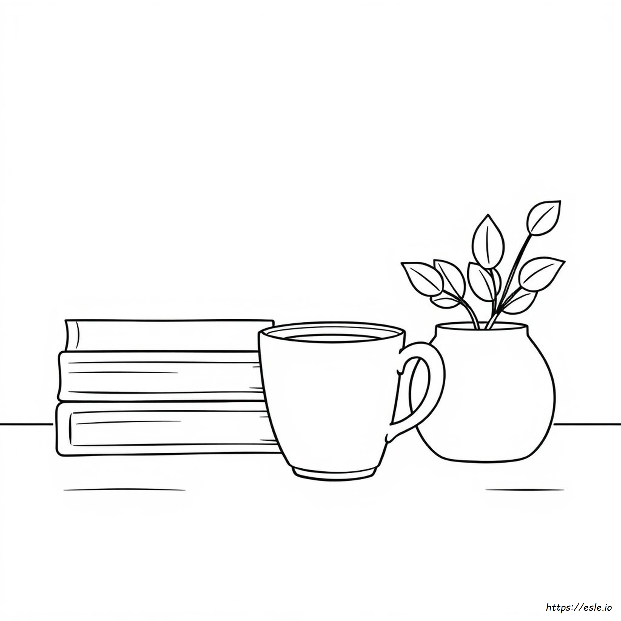 Free Coffee Cup Coloring Page