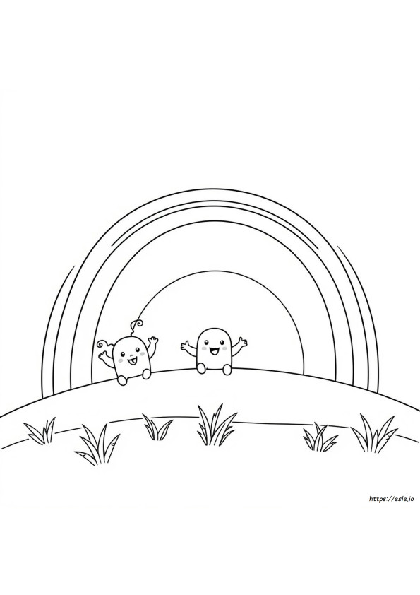 Orange Rainbow Friends Para Colorear
